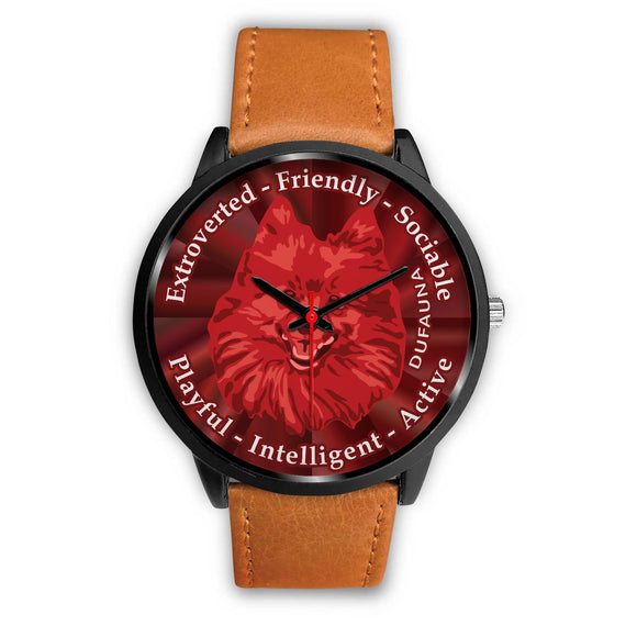 Red Pomeranian Character Black Watch CB0415