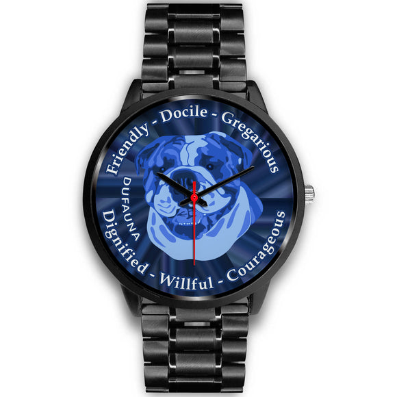 Blue English Bulldog Character Black Watch CB0507