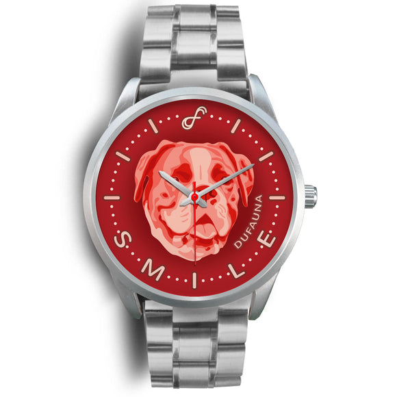 Red Boxer Smile Steel Watch SS0908