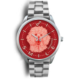 Red Poodle Smile Steel Watch SS0910