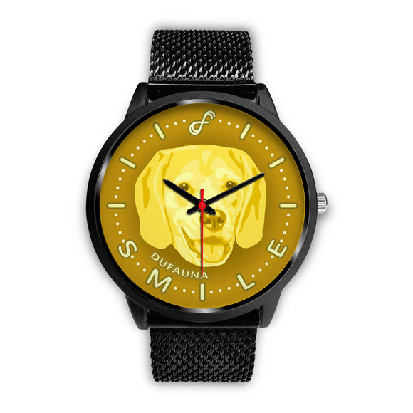 Yellow Beagle Smile Black Watch SB1104