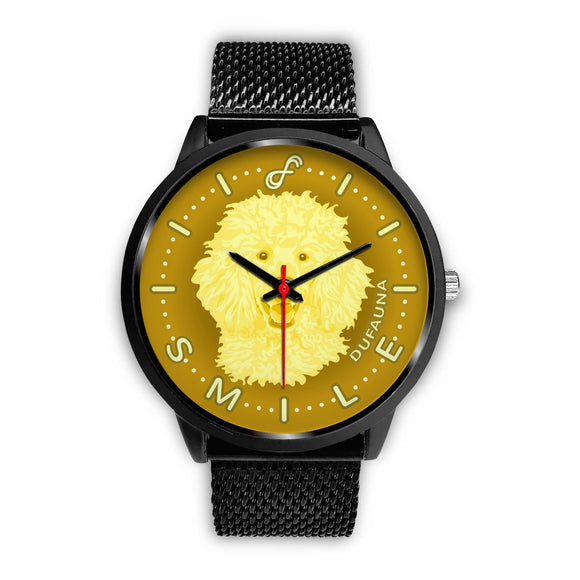 Yellow Poodle Smile Black Watch SB1110