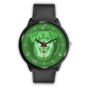 Green Rottweiler Smile Black Watch SB1212