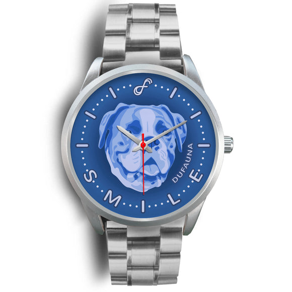 Blue Boxer Smile Steel Watch SS1008
