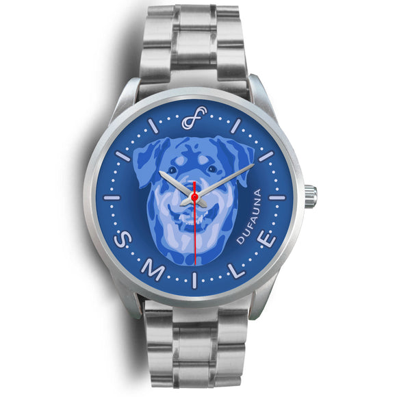 Blue Rottweiler Smile Steel Watch SS1012