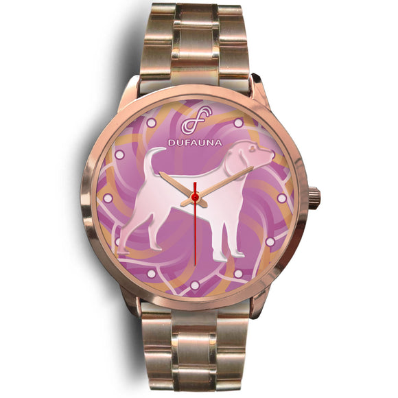 Pink Beagle Body Silhouette Rose Gold Watch BR0304