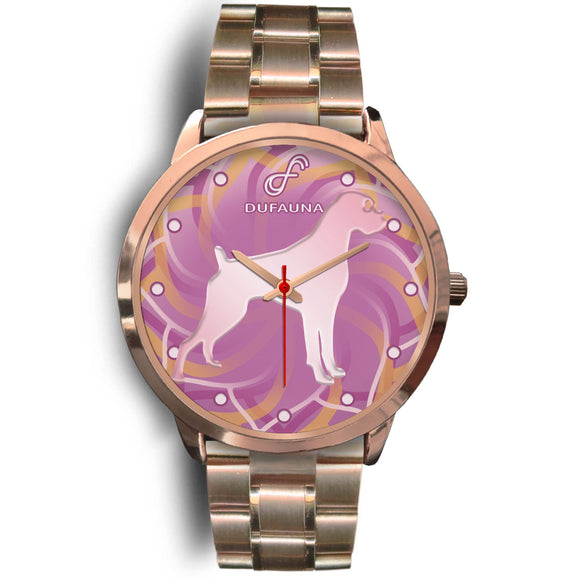 Pink Boxer Body Silhouette Rose Gold Watch BR0308