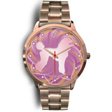 Pink Poodle Body Silhouette Rose Gold Watch BR0310