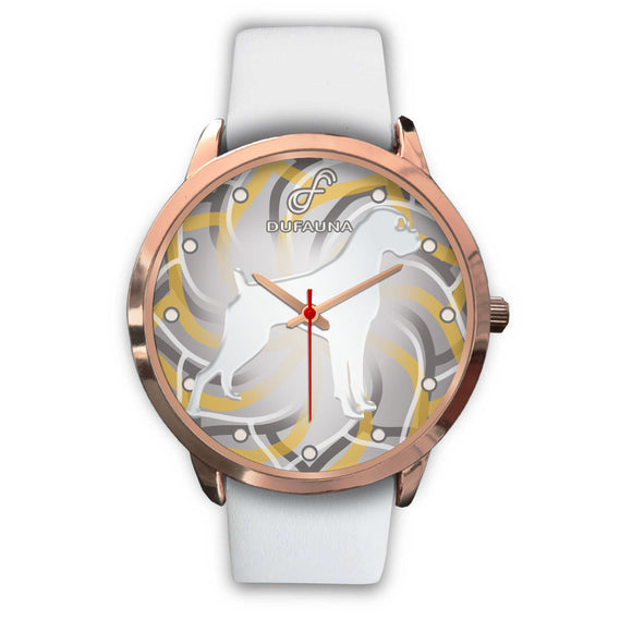 White Boxer Body Silhouette Rose Gold Watch BR0408