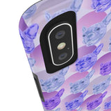 D23 Purple Blue French Bulldog iPhone Tough Case 11, 11Pro, 11Pro Max, X, XS, XR, XS MAX, 8, 7, 6 Impact Resistant