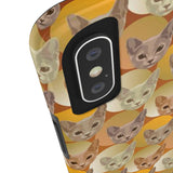 D23 Goldenbrown Cat iPhone Tough Case 11, 11Pro, 11Pro Max, X, XS, XR, XS MAX, 8, 7, 6 Impact Resistant