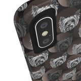 D23 Black Grey Yorkie iPhone Tough Case 11, 11Pro, 11Pro Max, X, XS, XR, XS MAX, 8, 7, 6 Impact Resistant