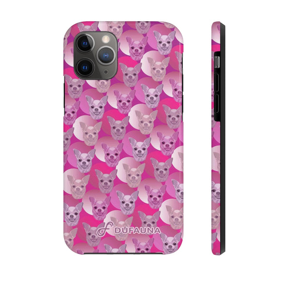 D23 Pink Chihuahua iPhone Tough Case 11, 11Pro, 11Pro Max, X, XS, XR, XS MAX, 8, 7, 6 Impact Resistant