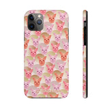 D23 Light Pink Chihuahua iPhone Tough Case 11, 11Pro, 11Pro Max, X, XS, XR, XS MAX, 8, 7, 6 Impact Resistant