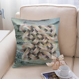 Borre beige multiknot 18x18 inches pillow cover Jetprint