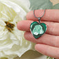 Mint Boxer Profile Dark Heart Necklace D22