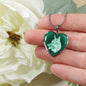 Mint German Shepherd Profile Dark Heart Necklace D22
