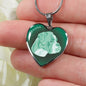 Mint Boxer Profile Dark Heart Necklace D22