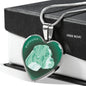 Mint Boxer Profile Dark Heart Necklace D22