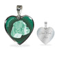 Mint Boxer Profile Dark Heart Necklace D22