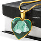 Mint Boxer Profile Dark Heart Necklace D22