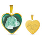 Mint Boxer Profile Dark Heart Necklace D22