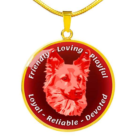 Red Dog Characteristics Necklace D20