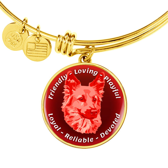 Red Dog Characteristics Bangle Bracelet D20