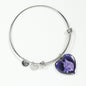 Purple German Shepherd Profile Dark Heart Bangle Bracelet D22