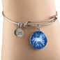 Blue Horse Silhouette Bangle Bracelet D18