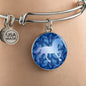 Blue Horse Silhouette Bangle Bracelet D18