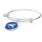 Blue Horse Silhouette Bangle Bracelet D18