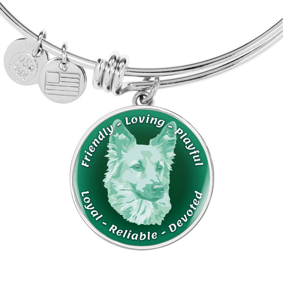 Mint Dog Characteristics Bangle Bracelet D20