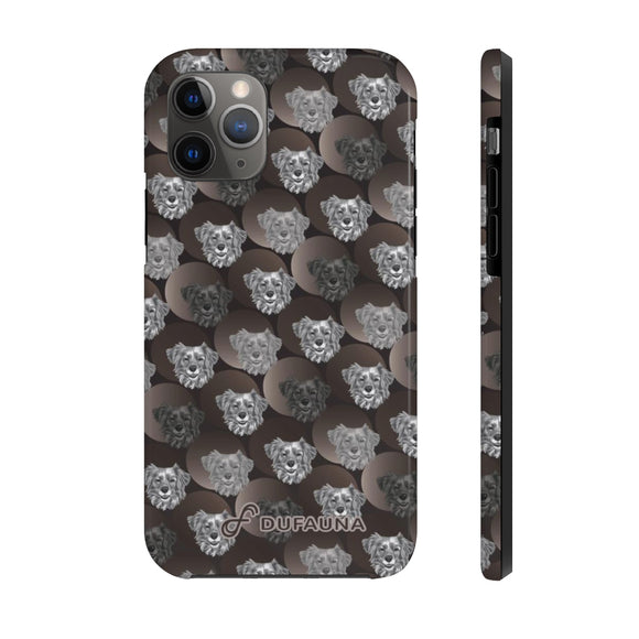 D23 Black Grey Dog iPhone Tough Case 11, 11Pro, 11Pro Max, X, XS, XR, XS MAX, 8, 7, 6 Impact Resistant