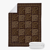 Borre brown darkerback Trends Dual-sided Stitched Fleece Blanket