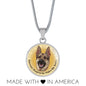 Beige/natural Coat German Shepherds Make Me Smile Necklace D19 - Dufauna - Topfauna