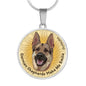 Beige/natural Coat German Shepherds Make Me Smile Necklace D19 - Dufauna - Topfauna