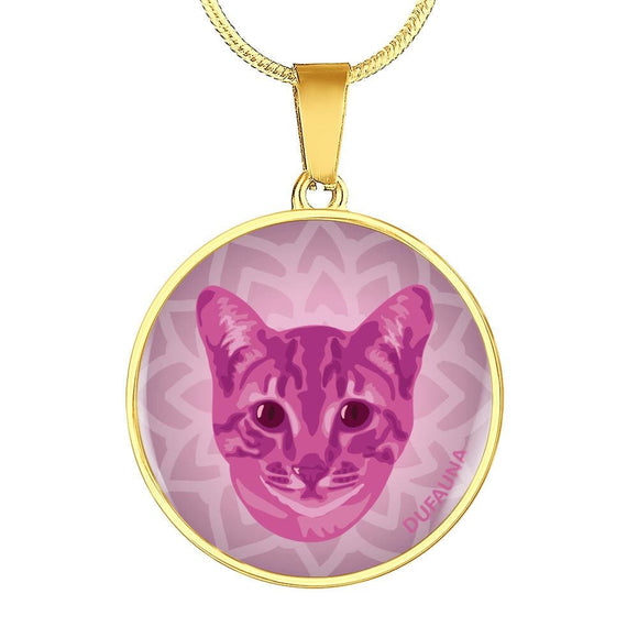 Berry Pink Cat Necklace D1 - Dufauna - Topfauna