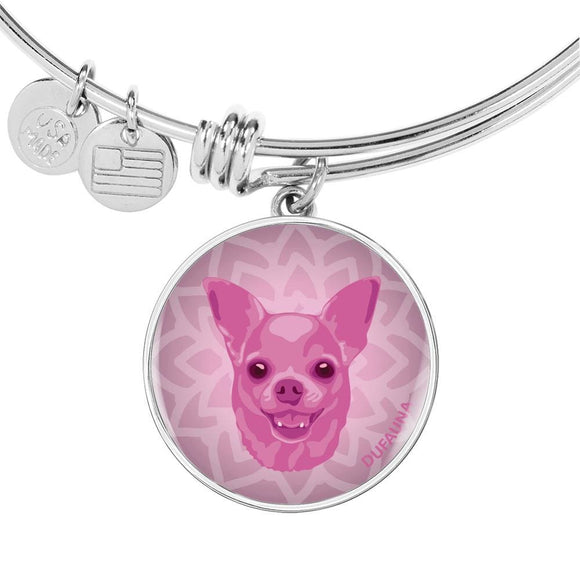 Berry Pink Chihuahua Bangle Bracelet D1 - Dufauna - Topfauna
