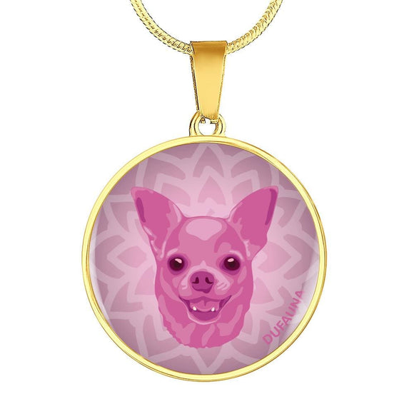 Berry Pink Chihuahua Necklace D1 - Dufauna - Topfauna