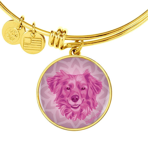 Berry Pink Dog Bangle Bracelet D1 - Dufauna - Topfauna
