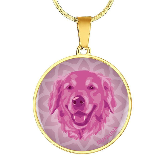 Berry Pink Golden Retriever Necklace D1 - Dufauna - Topfauna