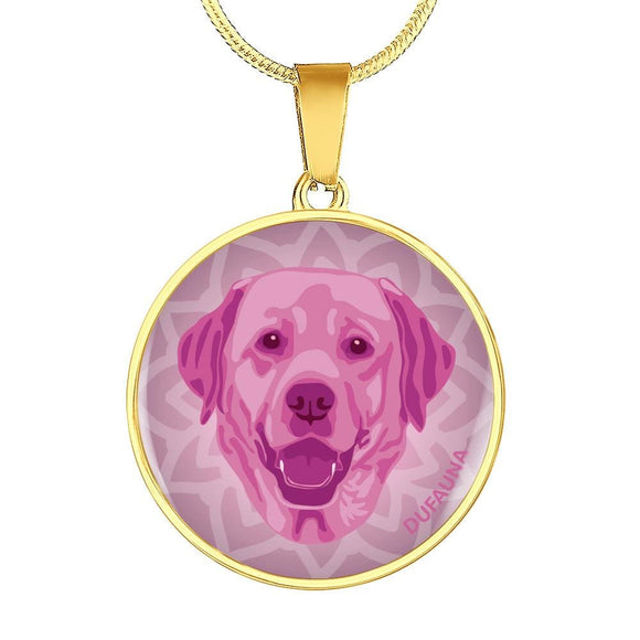 Berry Pink Labrador Necklace D1 - Dufauna - Topfauna
