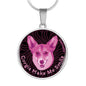 Berry Pink/black Corgis Make Me Smile Necklace D19 - Dufauna - Topfauna