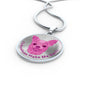 Berry Pink/metal Chihuahuas Make Me Smile Necklace D19 - Dufauna - Topfauna