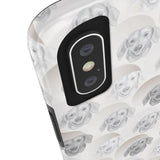 D23 White Grey Dachshund iPhone Tough Case 11, 11Pro, 11Pro Max, X, XS, XR, XS MAX, 8, 7, 6 Impact Resistant