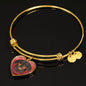 Black And Tan Coat Dachshund Red Heart Bangle Bracelet D13 - Dufauna - Topfauna
