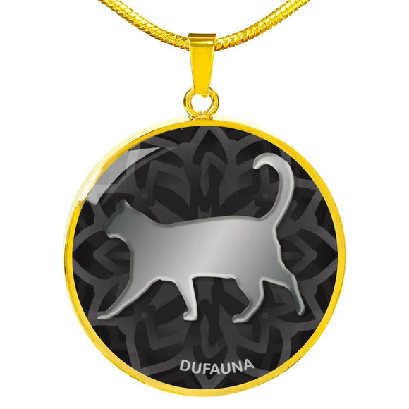 Black Cat Silhouette Necklace D18 - Dufauna - Topfauna