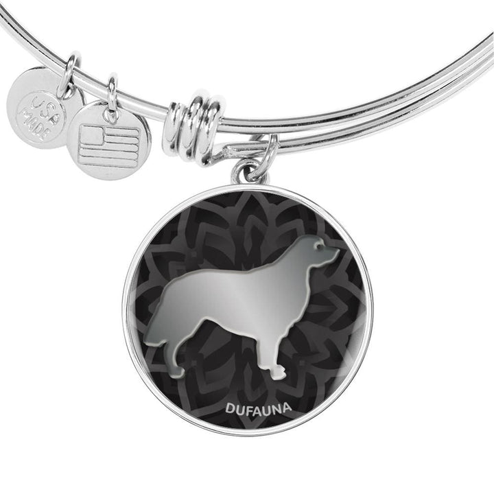 Black Golden Retriever Silhouette Bangle Bracelet D18 - Dufauna - Topfauna