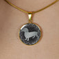 Black-Grey Dachshund Silhouette Necklace D18 - Dufauna - Topfauna